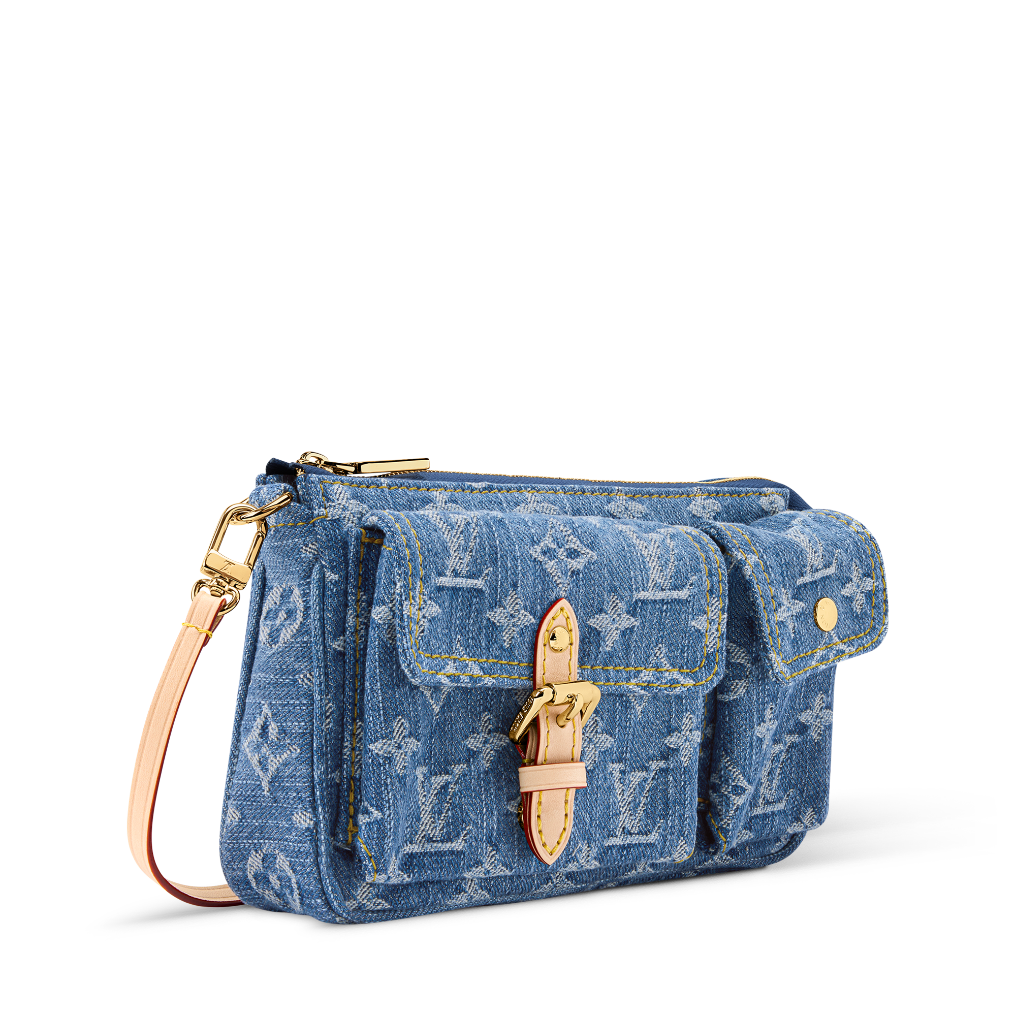 Pochette Accessoire Cargo Monogram Denim - Wallets and Small